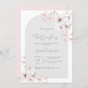 Convites Vida útil do Chá de panela das borboletas