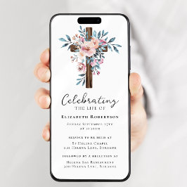 Convites Vídeo Digital Multifuneral De Madeira Floral
