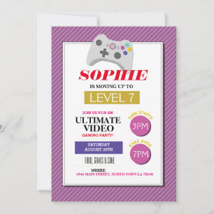 Convites Vídeo Jogo do Partido Jogos Pink Trucks As Rapari