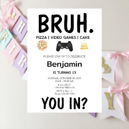 Convites VIDEOS GAMES Bruh Aniversário