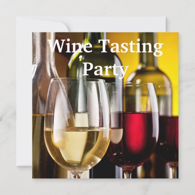 Convites Vidraças Garrafas Vinho Festa de Provando (Frente)