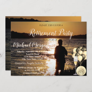 Convites Vidro,Balões,Pesca,Festa de Aposentação Sunset