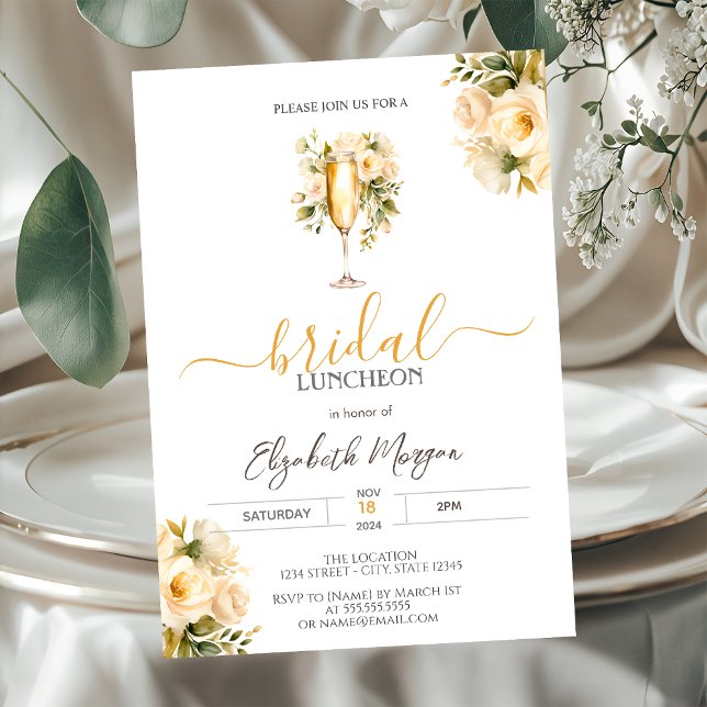 Convites Vidro de Champanhe Rosas Brancas Almofadas (Criador carregado)