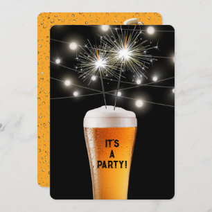 Convites Vidro De festa de aniversário Em Cerveja