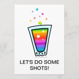 CONVITES - VIDRO DE RAINBOW SHOT
