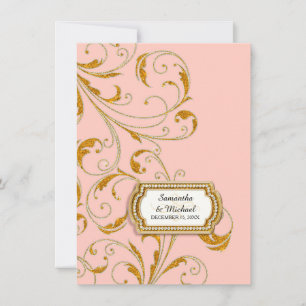 Convites Vidro de Recepção Velho da Regência de Hollywood T