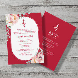 Convites Vietnamita (Thiet Mua Tho) Longevity Birthday Inv