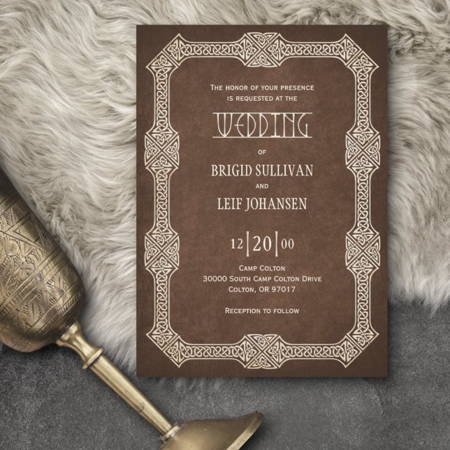 Convites Viking Celtic Gamer Wedding (Criador carregado)