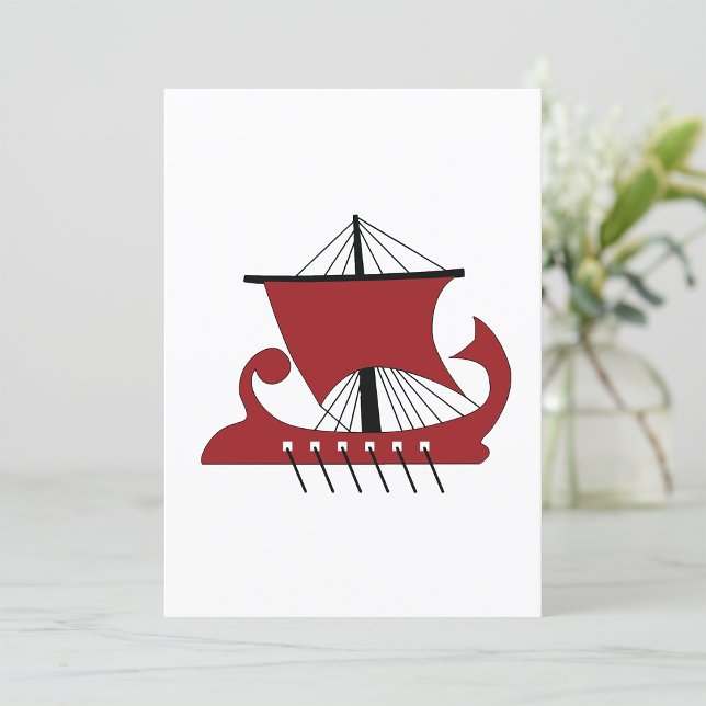Convites Viking Longship Silhouette Drakkar Ship (Criador carregado)