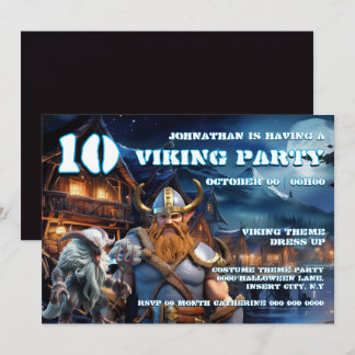 Convites Viking Warrior Birthday boys fantasy theme