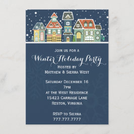 Convites Village Homes Winter Scene Holiday