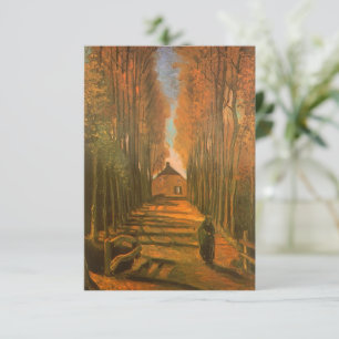 Convites Vincent van Gogh - Avenida de Choupos no Outono