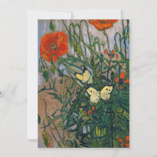 Convites Vincent van Gogh - Borboletas e Papoulas