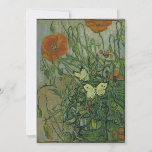 Convites Vincent van Gogh - Borboletas e Papoulas