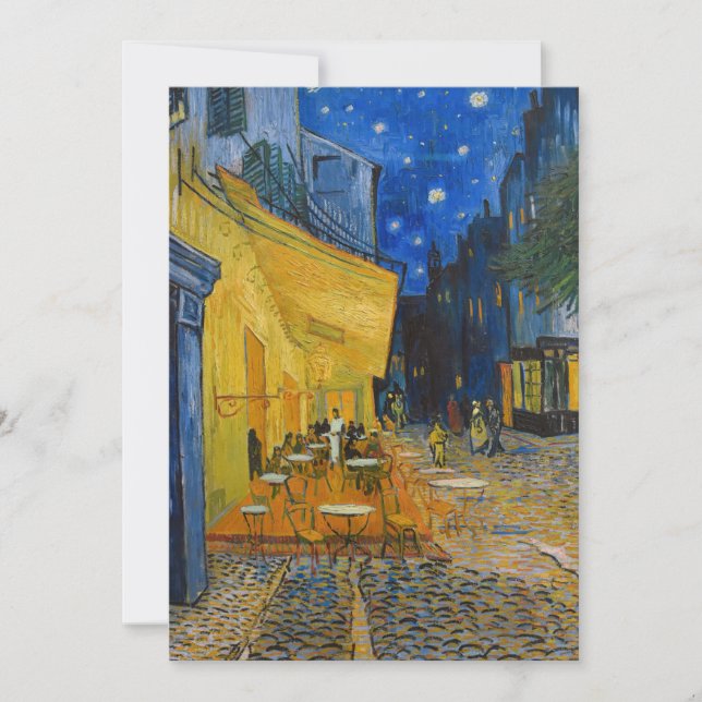 Convites Vincent van Gogh - Cafe Terrace à Noite (Frente)