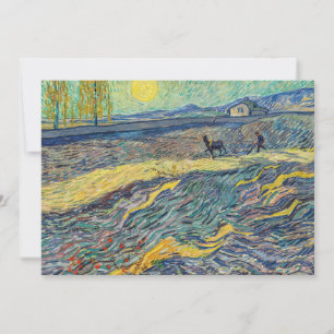 Convites Vincent van Gogh - Campo com Agricultores a Lavar