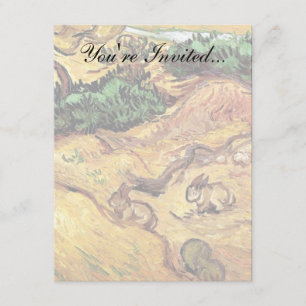 Convites Vincent Van Gogh - Campo com Dois Coelhos Arte Fin