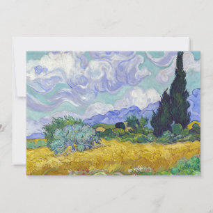 Convites Vincent Van Gogh - Campo de Trigo com Ciprestes