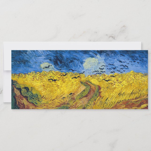 Convites Vincent van Gogh - Campo de Trigo com Corvos (Frente)