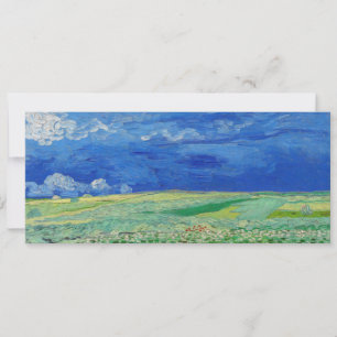Convites Vincent van Gogh - Campos de trigo sob nuvens de t