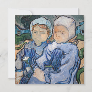 Convites Vincent van Gogh - Duas Meninas Pequenas