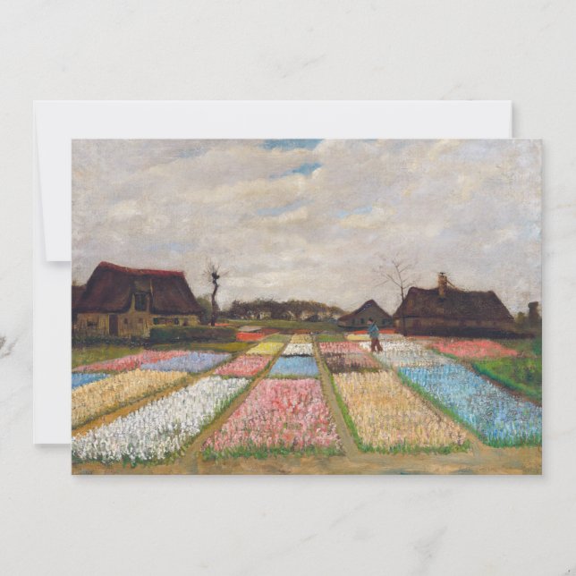 Convites Vincent van Gogh - Flores na Holanda (Frente)