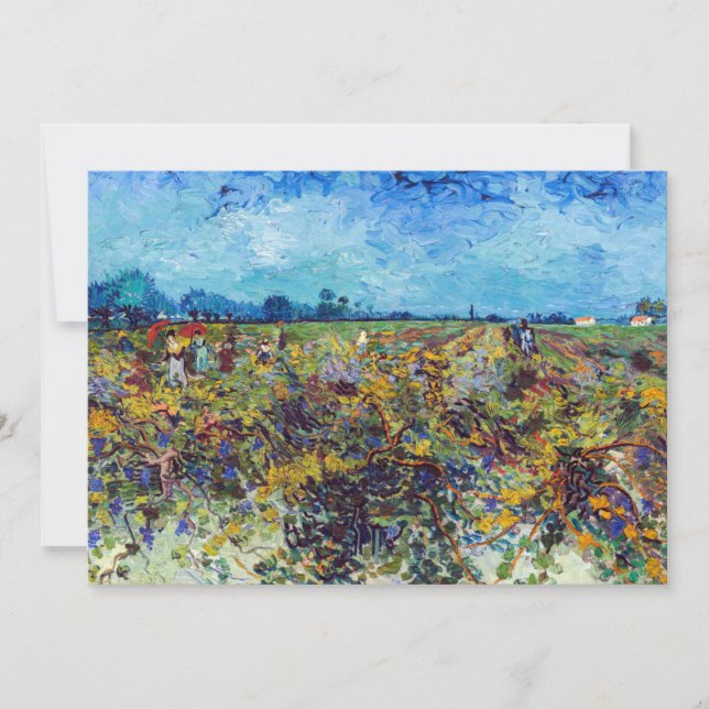 Convites Vincent van Gogh - Green Vineyard (Frente)