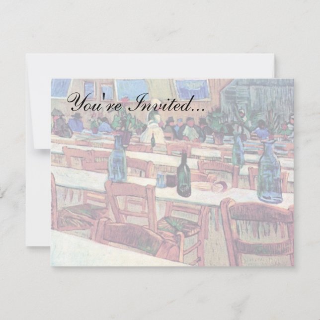 Convites Vincent Van Gogh - Interior de Restaurante (Frente)