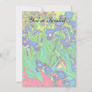 Convites Vincent Van Gogh - Íris - Amante de Flores Pop Art