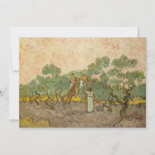 Convites Vincent van Gogh - Mulheres Colhendo Azeitonas