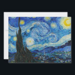Convites Vincent Van Gogh Na Noite Estrelada<br><div class="desc">Vincent Van Gogh é o Detalhe da Noite Estrelada</div>
