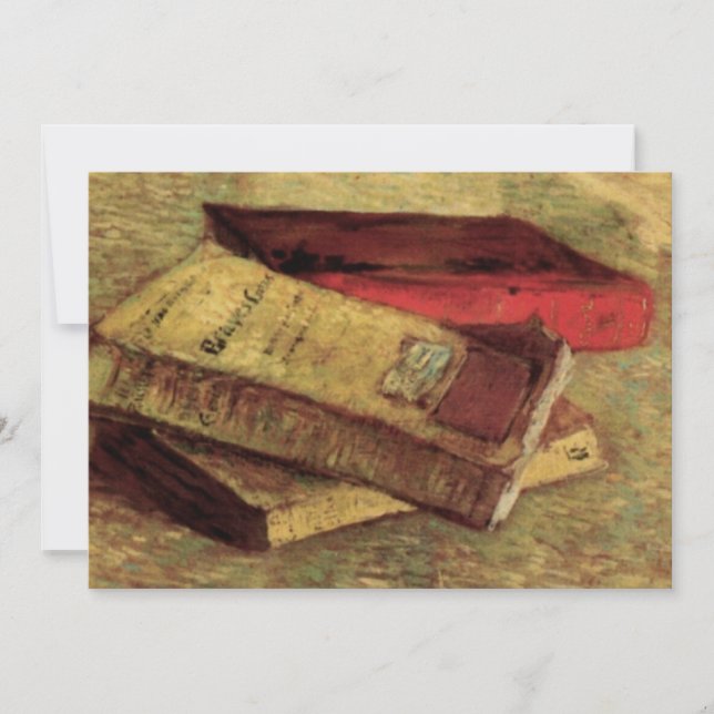 Convites Vincent van Gogh - Natureza-morta com Três Livros (Frente)