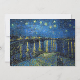 Convites Vincent van Gogh - Noite Estrelada sobre o Ródano