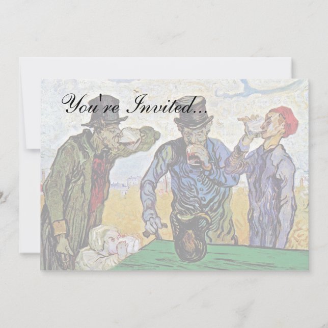 Convites Vincent Van Gogh - Os Bebedores - Arte Fina (Frente)