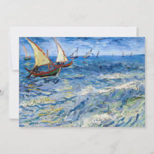 Convites Vincent van Gogh - Paisagem marinha perto de Saint