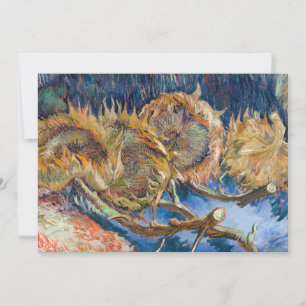 Convites Vincent van Gogh - Quatro Girassóis Cortados