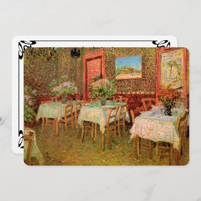 Convites Vincent van Gogh Restaurant Soft Open (Frente/Verso)