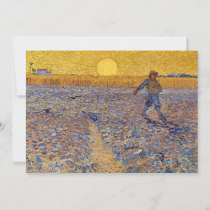 Convites Vincent van Gogh - Sower with Setting Sun