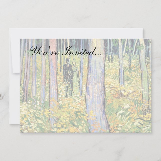Convites Vincent Van Gogh - Sub-bosque com Duas Figuras (Frente)