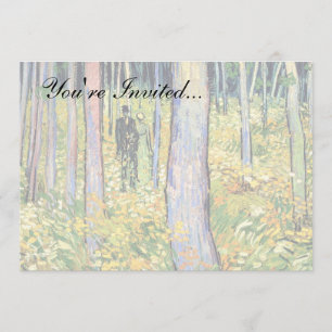 Convites Vincent Van Gogh - Sub-bosque com Duas Figuras