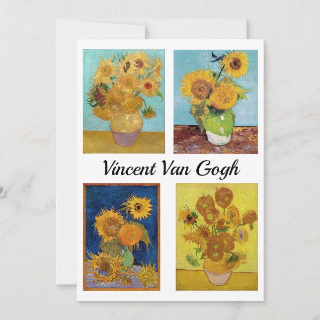 Convites Vincent Van Gogh Sunflower Serie (Frente)