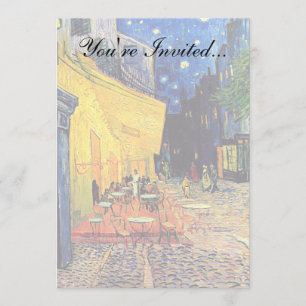 Convites Vincent Van Gogh - Terraço do Café à Noite Arte Fi