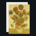 Convites Vincent van Gogh - Vase com Quinze Girassóis<br><div class="desc">Vase com Quinze Girassóis / Vase avec quinze Tornesols - Vincent Van Gogh,  agosto de 1888 - Girassóis versão 1888 (F454)</div>