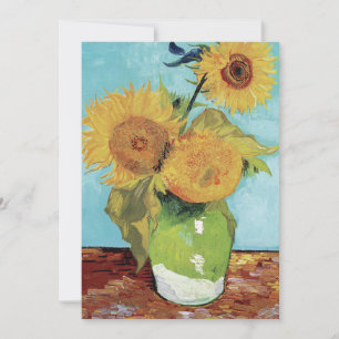Convites Vincent Van Gogh Vase Sunflower Art