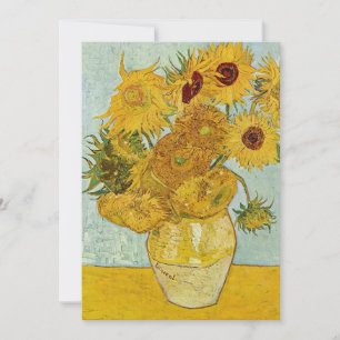 Convites Vincent Van Gogh - Vaso com Doze Girassóis