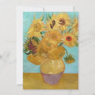 Convites Vincent Van Gogh - Vaso com Doze Girassóis