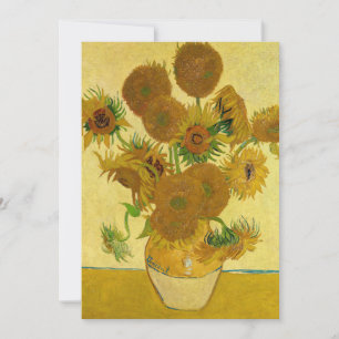 Convites Vincent van Gogh - Vaso com Quinze Girassóis