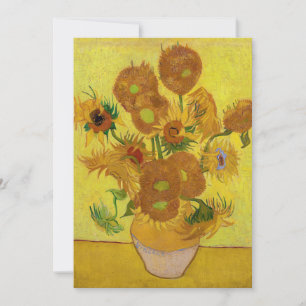 Convites Vincent van Gogh - Vaso com Quinze Girassóis
