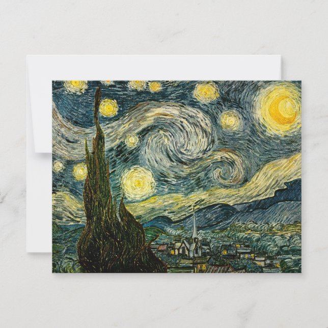 Convites Vincent van Gogh's The Starry Night (1889) (Frente)