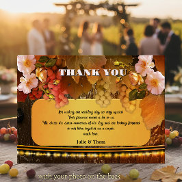 Convites Vineyard or Winery Wedding Thank You Photo Card